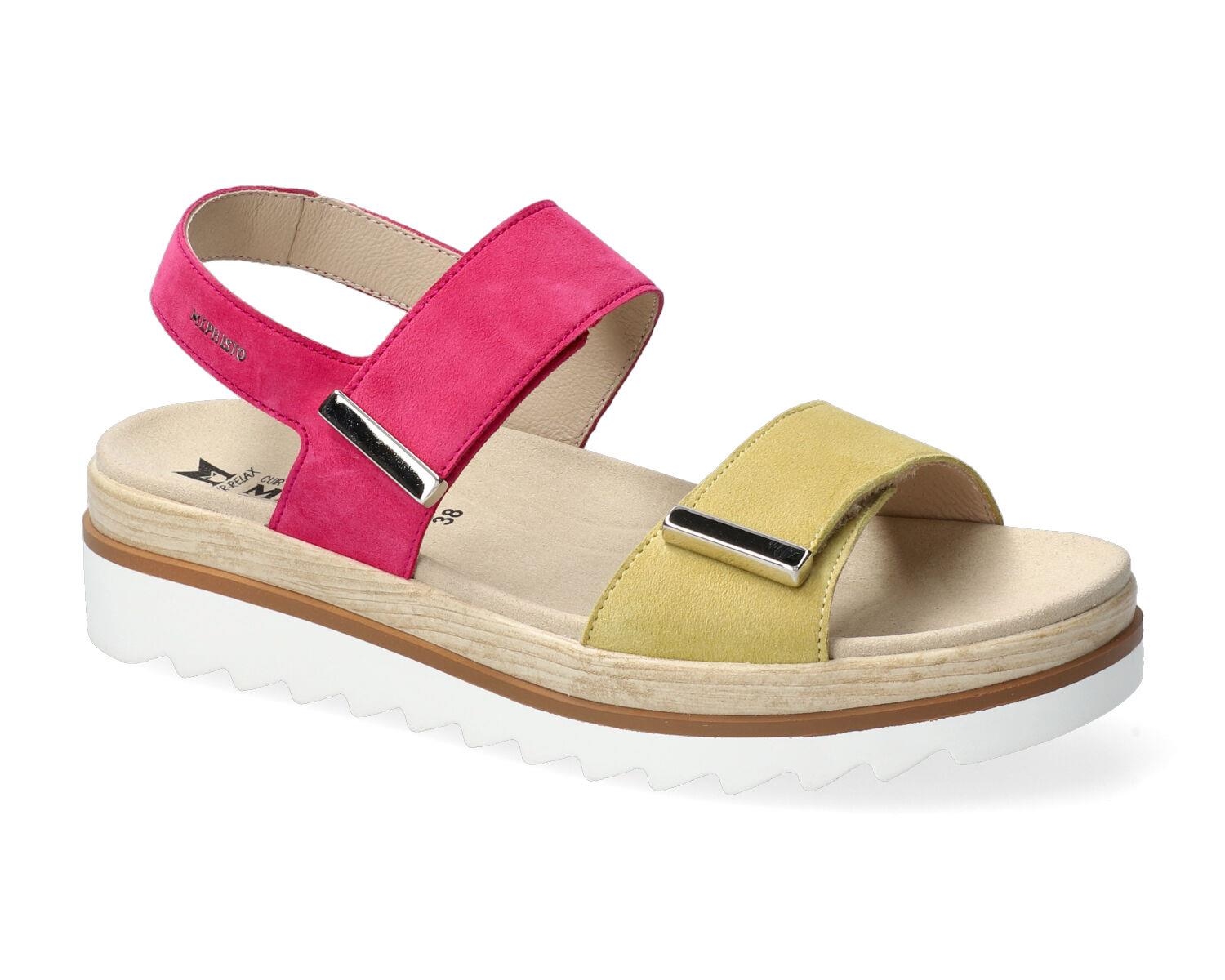 sandales femme modèle Dominica jaune citron - Mephisto